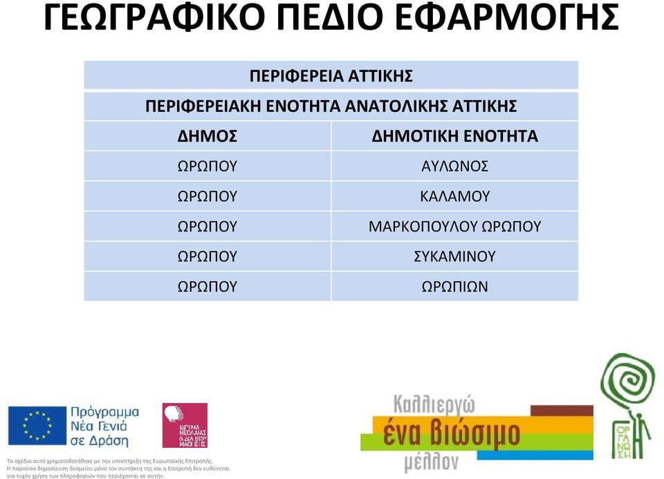 ΔΗΜΟΤΙΚΗΕΝΟΤΗΤΑ ΩΡΩΠΟΥ ΑΥΛΩΝΟΣ ΩΡΩΠΟΥ ΚΑΛΑΜΟΥ