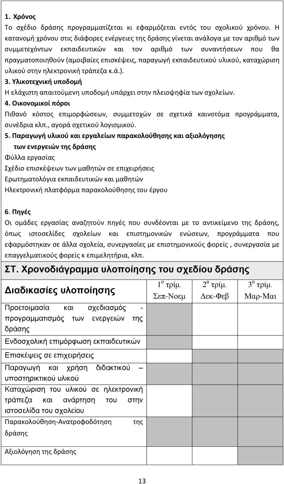 παραγωγι εκπαιδευτικοφ υλικοφ, καταχϊριςθ υλικοφ ςτθν θλεκτρονικι τράπεηα κ.ά.). 3. Τλικοτεχνικι υποδομι Η ελάχιςτθ απαιτοφμενθ υποδομι υπάρχει ςτθν πλειοψθφία των ςχολείων. 4.