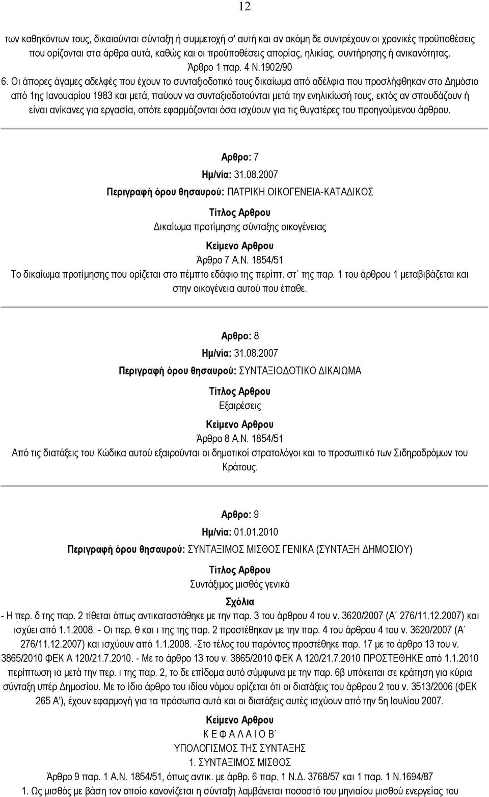 Οη άπνξεο άγακεο αδειθέο πνπ έρνπλ ην ζπληαμηνδνηηθφ ηνπο δηθαίσκα απφ αδέιθηα πνπ πξνζιήθζεθαλ ζην Γεκφζην απφ 1εο Ηαλνπαξίνπ 1983 θαη κεηά, παχνπλ λα ζπληαμηνδνηνχληαη κεηά ηελ ελειηθίσζή ηνπο,