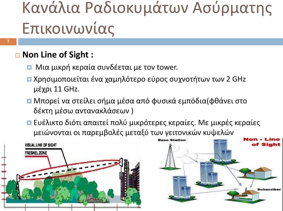 Μπορεί να στείλει σήμα μέσα από φυσικά εμπόδια(φθάνει στο δέκτη μέσω αντανακλάσεων ) Ευέλικτo