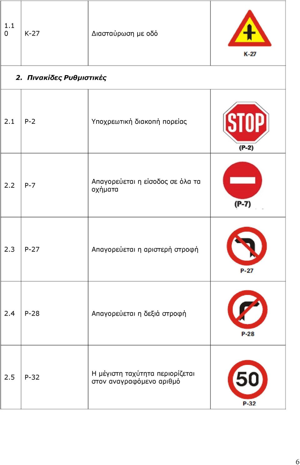 2 Ρ-7 Απαγορεύεται η είσοδος σε όλα τα οχήματα 2.