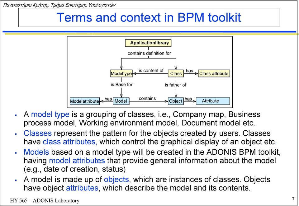 Models based on a model type will be created in the ADONIS BPM toolkit, having 