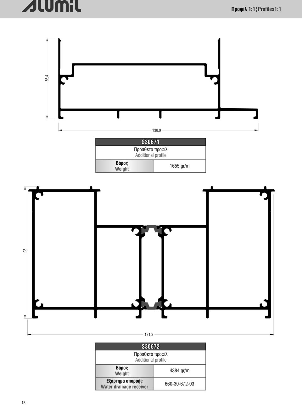 ÂÜñïò Weight Εξάρτημα αποροής Water drainage receiver