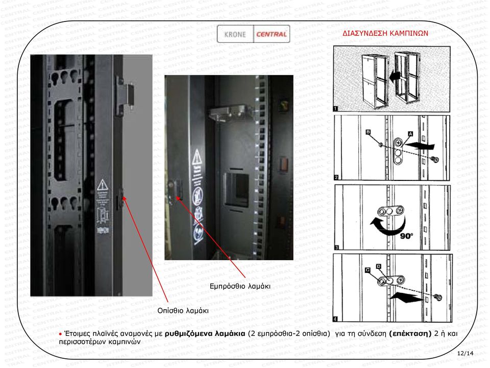 λαμάκια (2 εμπρόσθια-2 οπίσθια) για τη σύνδεση