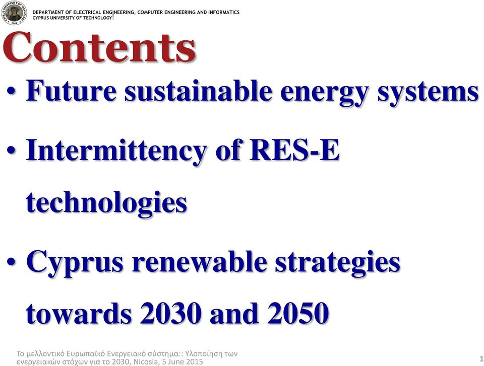 RES-E technologies Cyprus