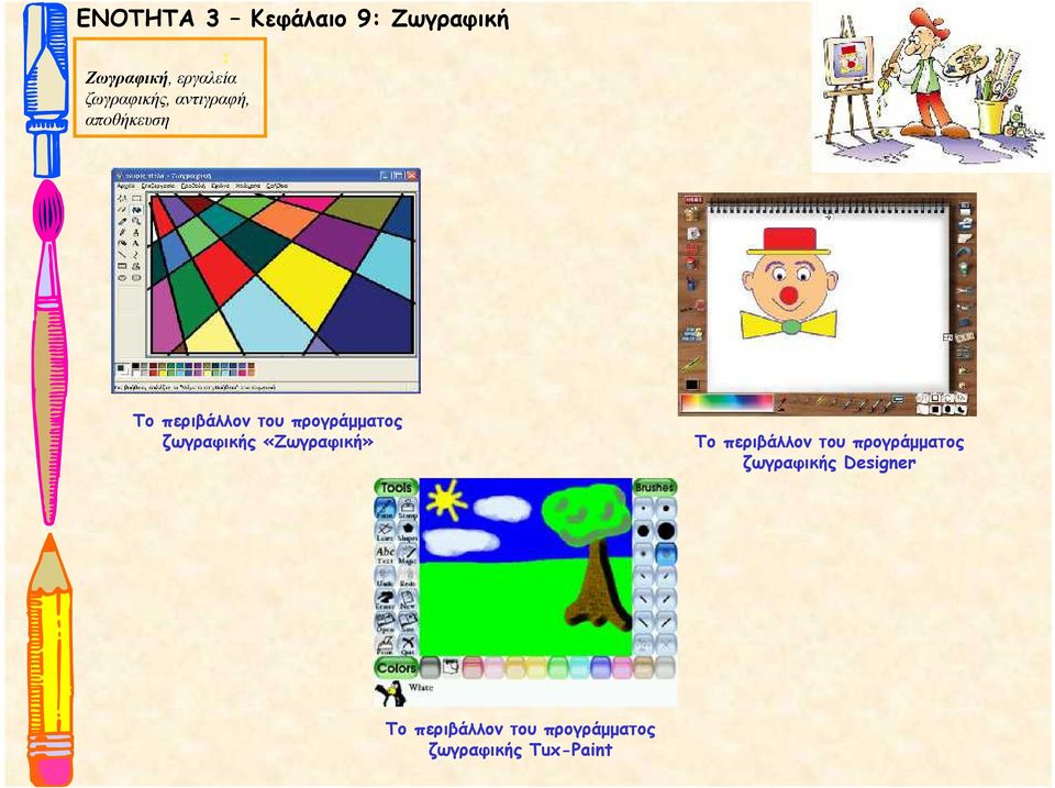 περιβάλλον του προγράμματος ζωγραφικής