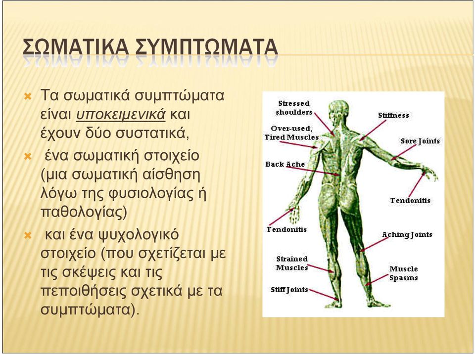 της φυσιολογίας ή παθολογίας) και ένα ψυχολογικό στοιχείο (που