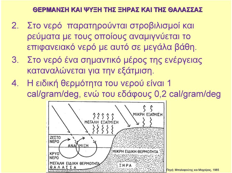 νερό με αυτό σε μεγάλα βάθη. 3.