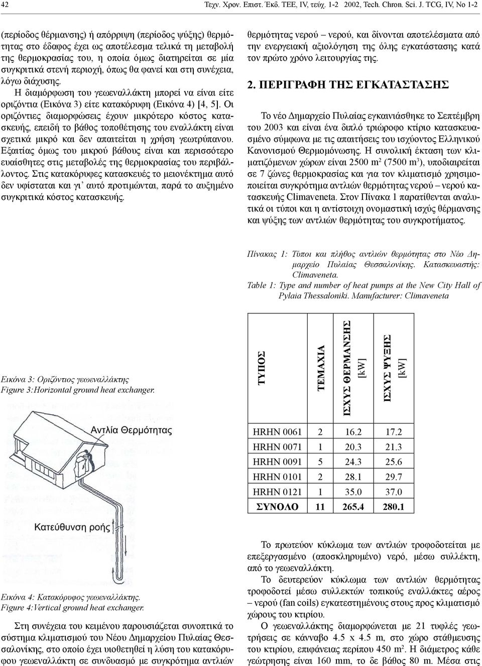 περιοχή, όπως θα φανεί και στη συνέχεια, λόγω διάχυσης. Η διαμόρφωση του γεωεναλλάκτη μπορεί να είναι είτε οριζόντια (Εικόνα 3) είτε κατακόρυφη (Εικόνα 4) [4, 5].