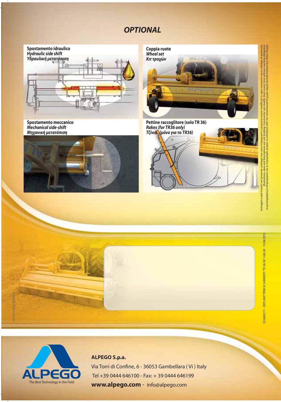 Illustrations, data and descriptions are not binding. Constructor can modify them every time without warning obligation.