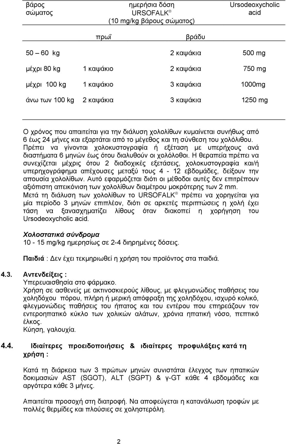 Πρέπει να γίνονται χολοκυστογραφία ή εξέταση με υπερήχους ανά διαστήματα 6 μηνών έως ότου διαλυθούν οι χολόλοθοι.