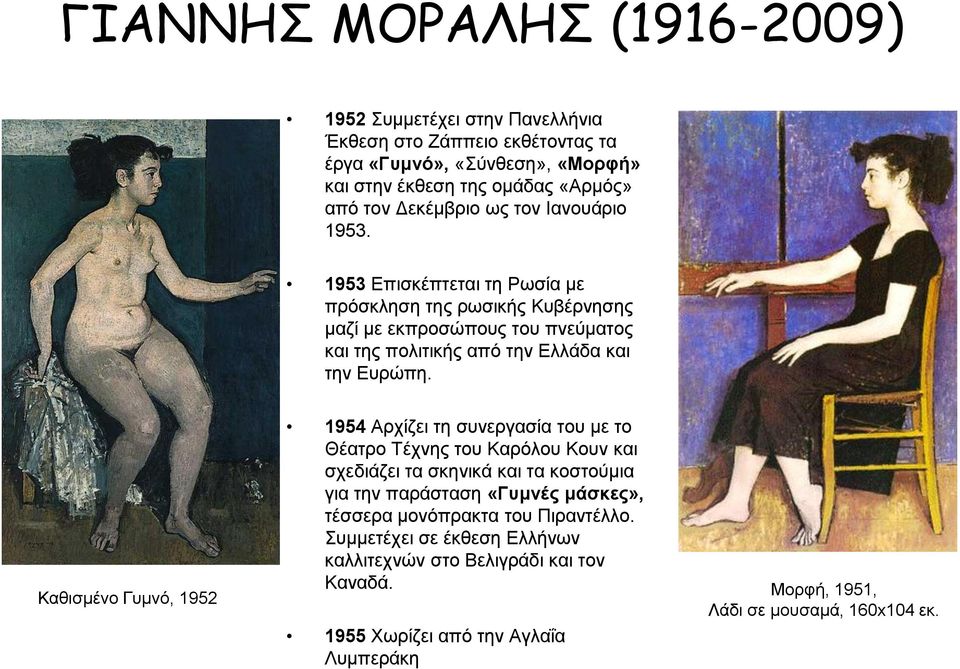 1953 Επισκέπτεται τη Ρωσία με πρόσκληση της ρωσικής Κυβέρνησης μαζί με εκπροσώπους του πνεύματος και της πολιτικής από την Ελλάδα και την Ευρώπη.