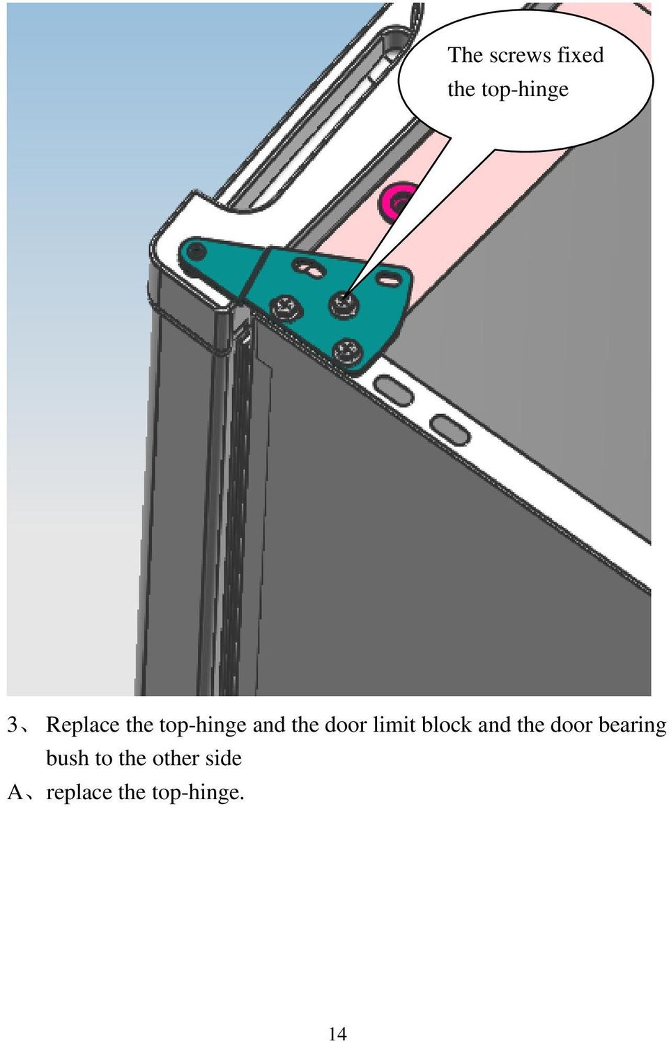 limit block and the door bearing bush