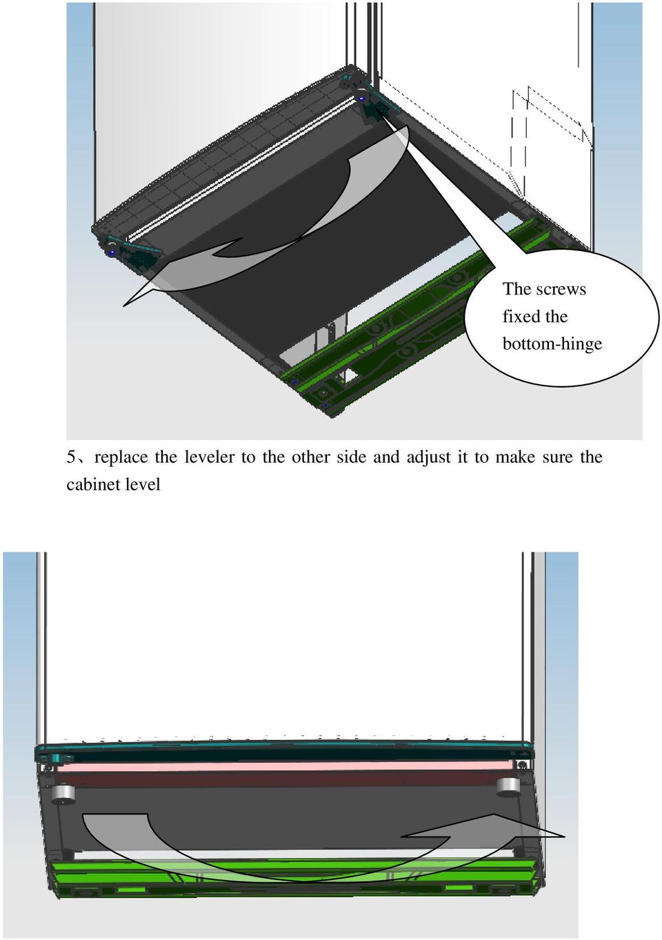 leveler to the other side and