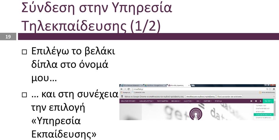 το βελάκι δίπλα στο όνομά μου και