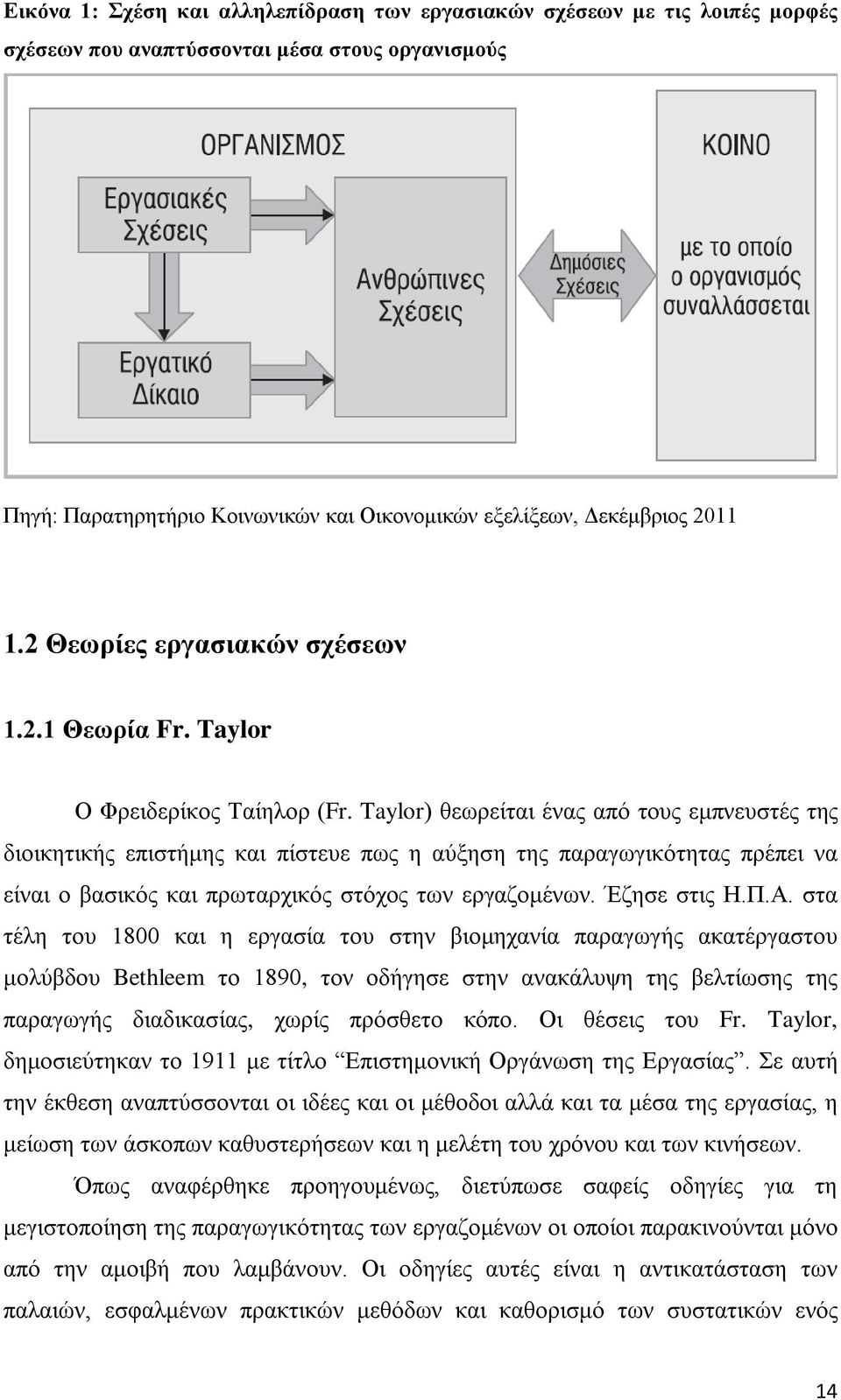 Taylor) θεωρείται ένας από τους εμπνευστές της διοικητικής επιστήμης και πίστευε πως η αύξηση της παραγωγικότητας πρέπει να είναι ο βασικός και πρωταρχικός στόχος των εργαζομένων. Έζησε στις Η.Π.Α.