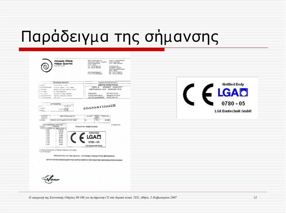 89/106 για τη σήμανση CE στα