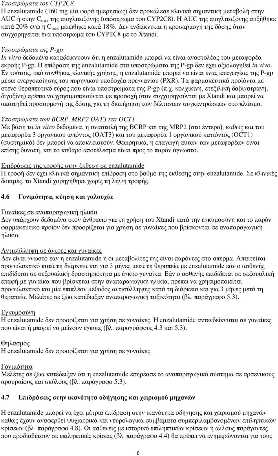 Υποστρώματα της P-gp In vitro δεδομένα καταδεικνύουν ότι η enzalutamide μπορεί να είναι αναστολέας του μεταφορέα εκροής P-gp.