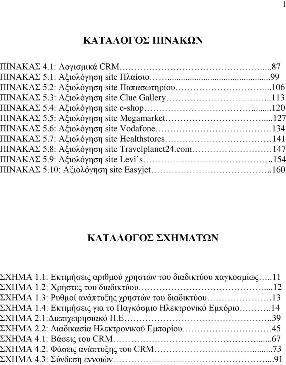 8: Αμηνιφγεζε site Travelplanet24.com 147 ΠΗΝΑΚΑ 5.9: Αμηνιφγεζε site Levi s..154 ΠΗΝΑΚΑ 5.10: Αμηνιφγεζε site Easyjet..160 ΚΑΣΑΛΟΓΟ ΥΗΜΑΣΩΝ ΥΖΜΑ 1.