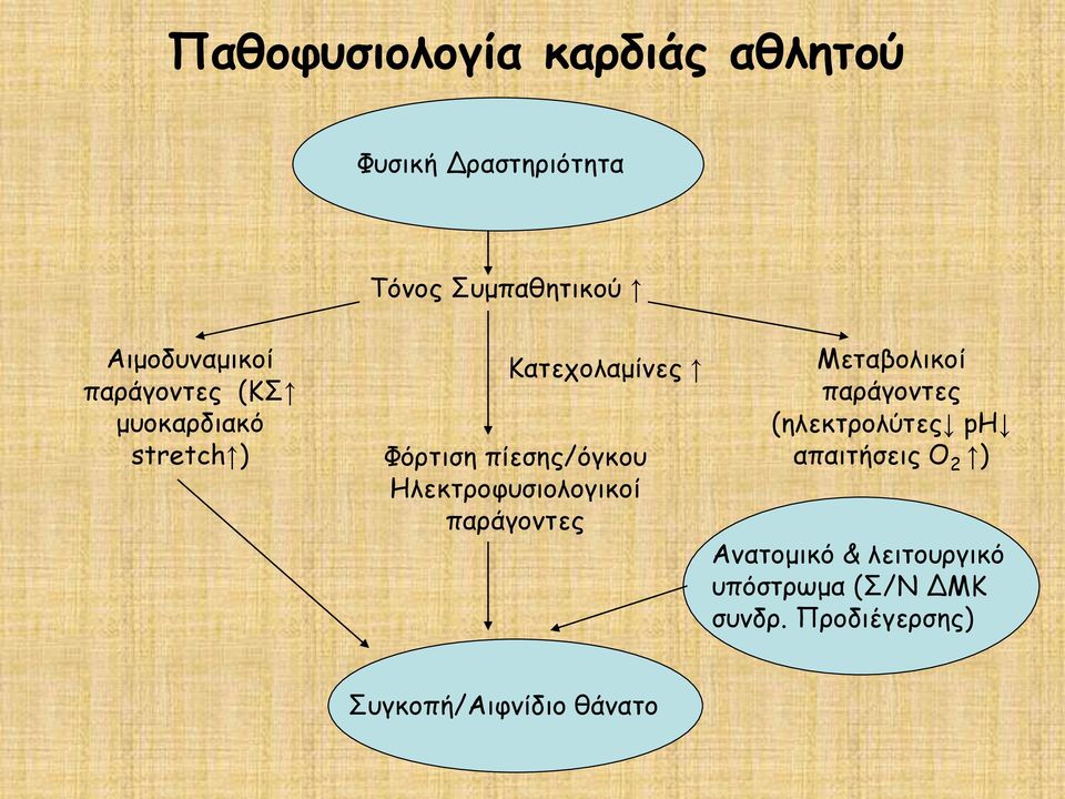 πίεσης/όγκου Ηλεκτροφυσιολογικοί παράγοντες Μεταβολικοί παράγοντες (ηλεκτρολύτες