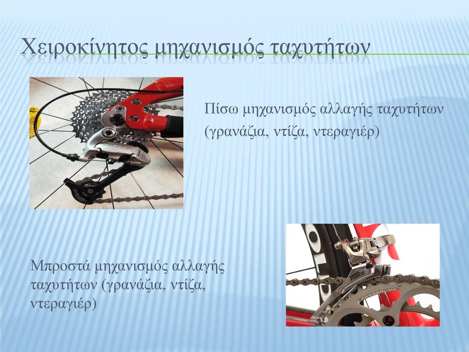 ντίζα, ντεραγιέρ) Μπροστά  ντίζα,