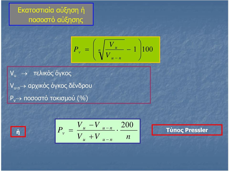 V τελικός όγκος V - αρχικός όγκος