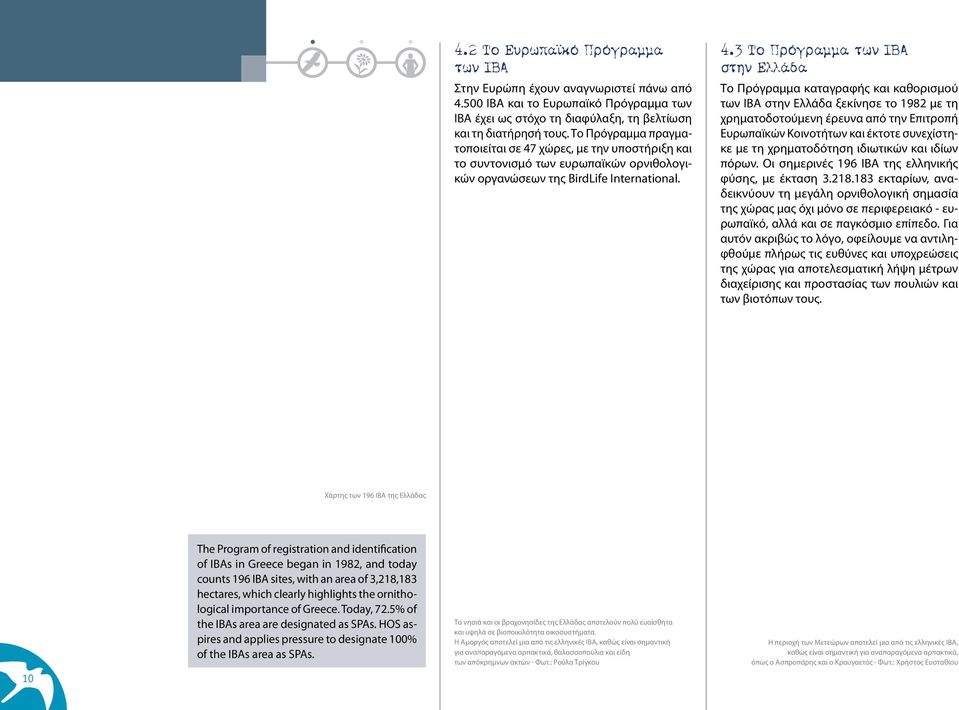 χώρες, με την υποστήριξη και το συντονισμό των ευρωπαϊκών ορνιθολογικών οργανώσεων της BirdLife International. 4.