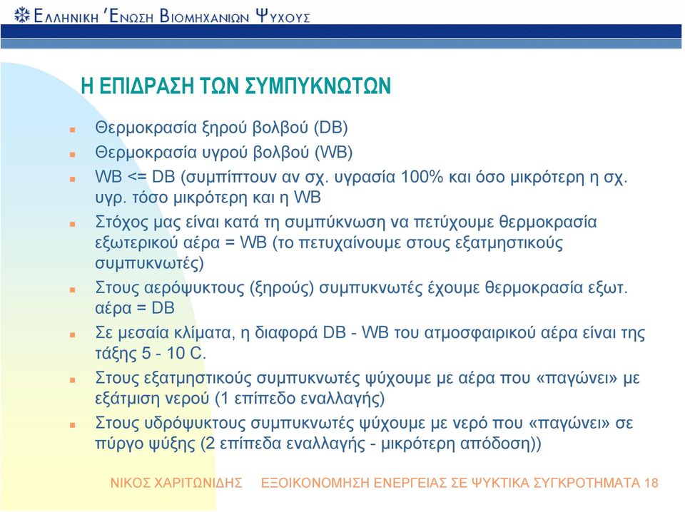 σία 100% και όσο μικρότερη η σχ. υγρ.