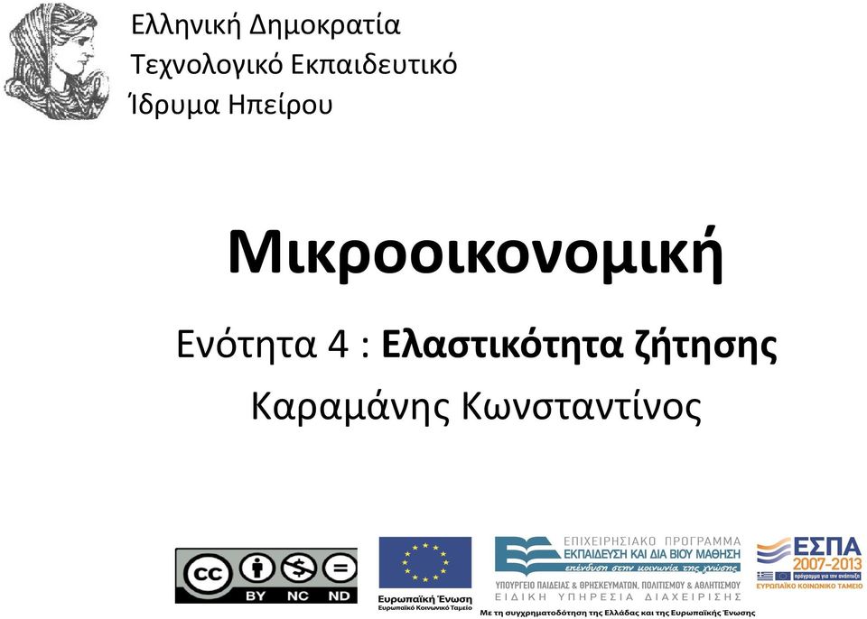 Μικροοικονομική Ενότητα 4 :