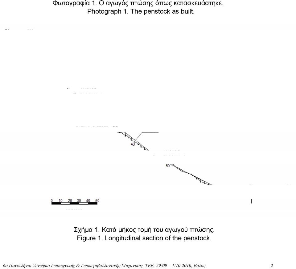 Figure 1. Longitudinal section of the penstock.