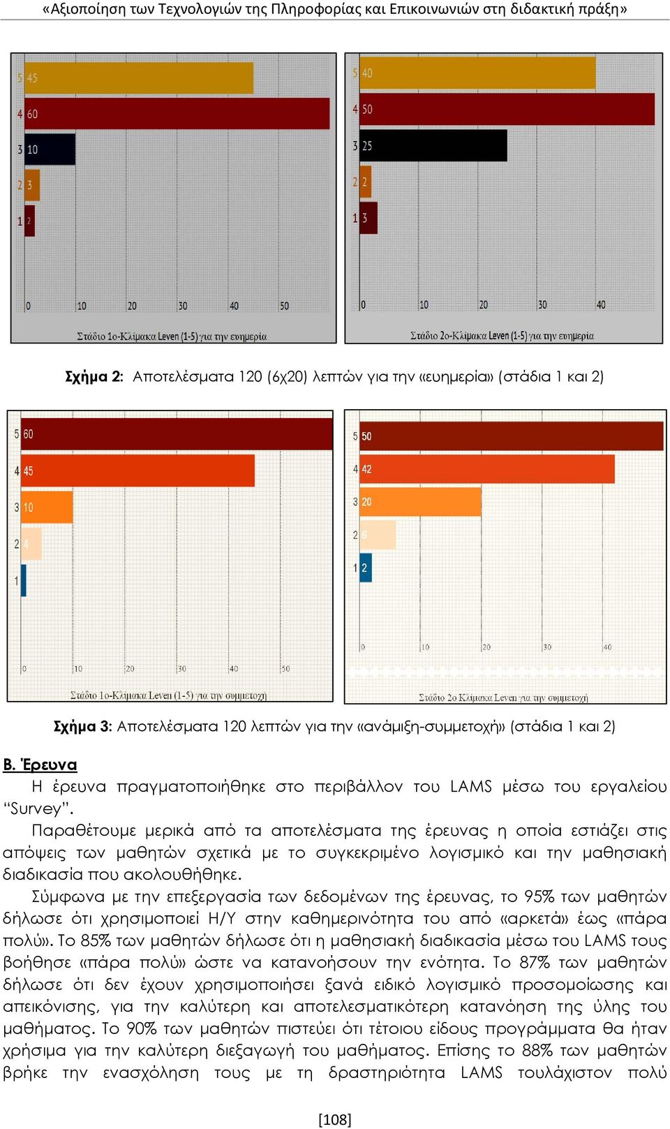 Παραθέτουμε μερικά από τα αποτελέσματα της έρευνας η οποία εστιάζει στις απόψεις των μαθητών σχετικά με το συγκεκριμένο λογισμικό και την μαθησιακή διαδικασία που ακολουθήθηκε.