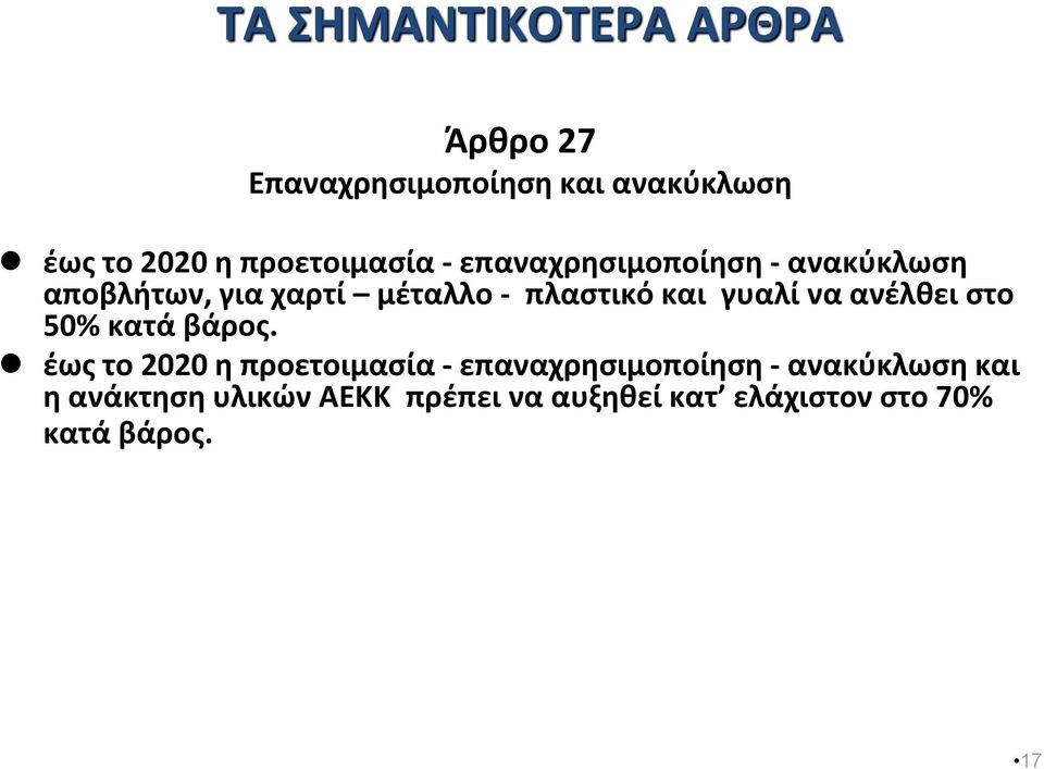 και γυαλί να ανέλθει στο 50% κατά βάρος.