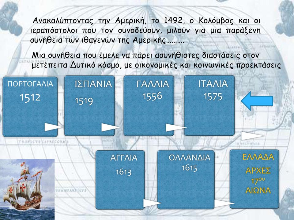Μια συνήθεια που έμελε να πάρει ασυνήθιστες διαστάσεις στον μετέπειτα Δυτικό κόσμο, με