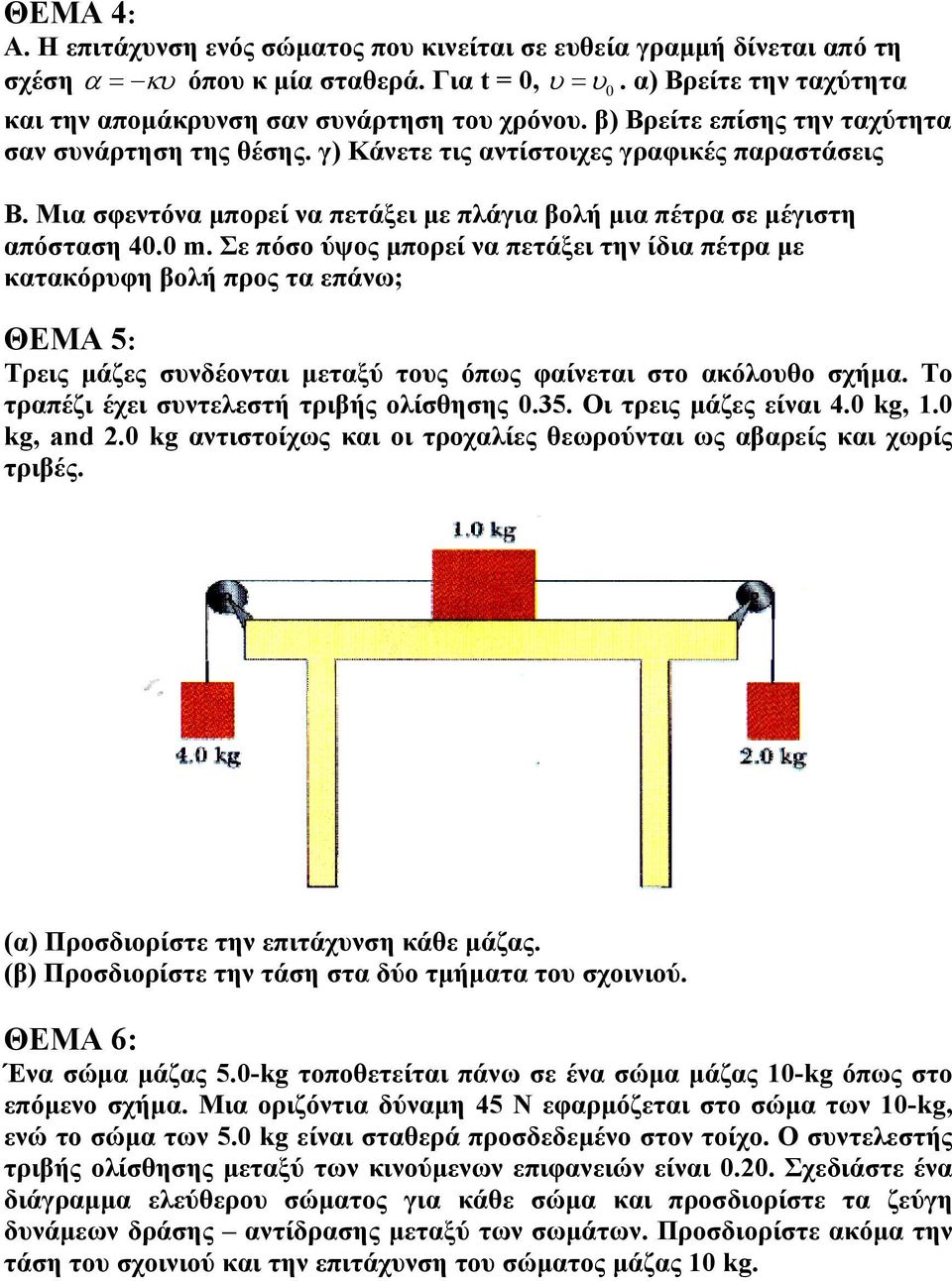 Μια σφεντόνα μπορεί να πετάξει με πλάγια βολή μια πέτρα σε μέγιστη απόσταση 40.0 m.