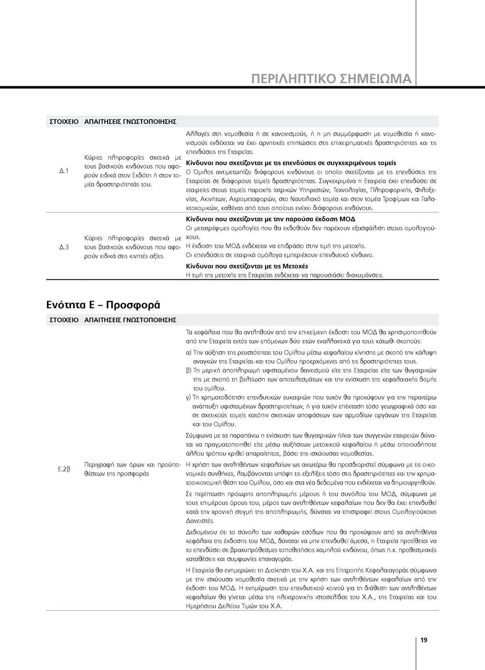 Αλλαγές στη νομοθεσία ή σε κανονισμούς, ή η μη συμμόρφωση με νομοθεσία ή κανονισμούς ενδέχεται να έχει αρνητικές επιπτώσεις στις επιχειρηματικές δραστηριότητες και τις επενδύσεις της Εταιρείας.