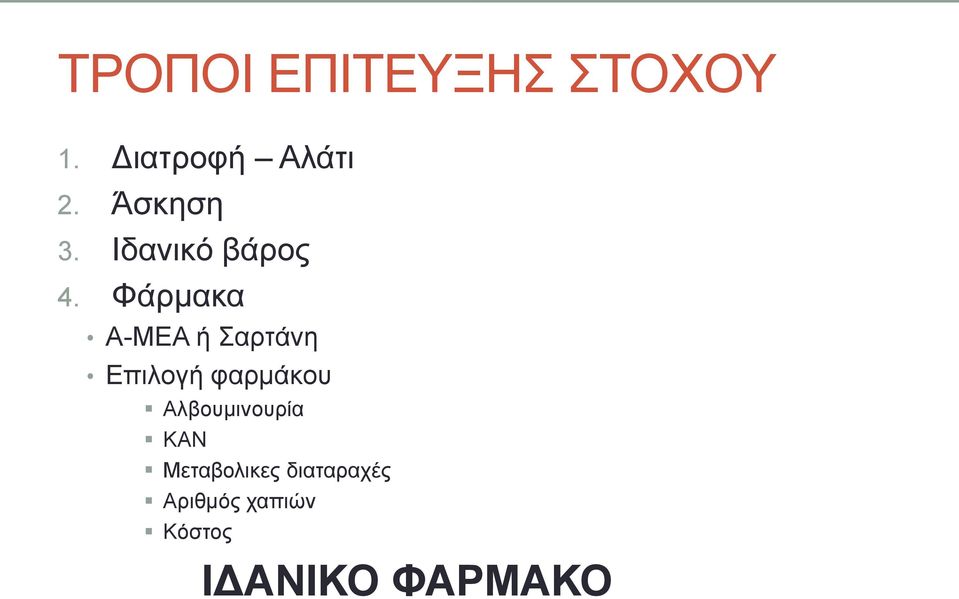Φάρμακα Α-ΜΕΑ ή Σαρτάνη Επιλογή φαρμάκου