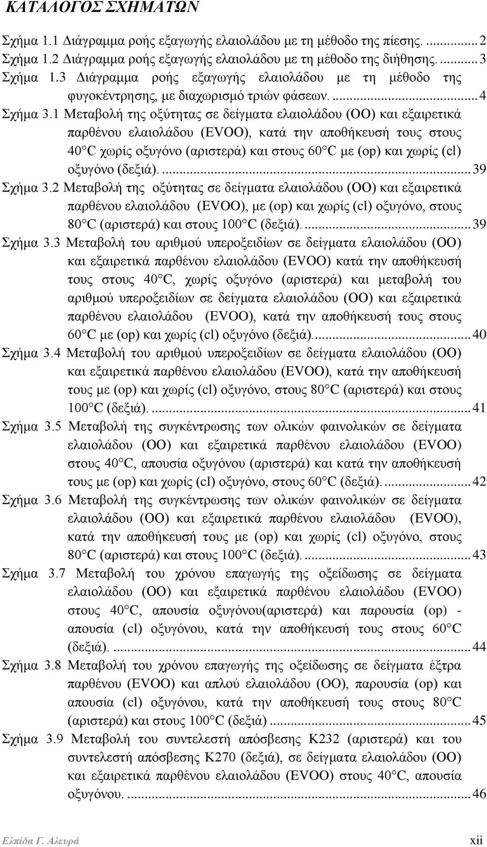1 Μεταβολή της οξύτητας σε δείγματα ελαιολάδου (ΟΟ) και εξαιρετικά παρθένου ελαιολάδου (EVOO), κατά την αποθήκευσή τους στους 40 C χωρίς οξυγόνο (αριστερά) και στους 60 C με (op) και χωρίς (cl)