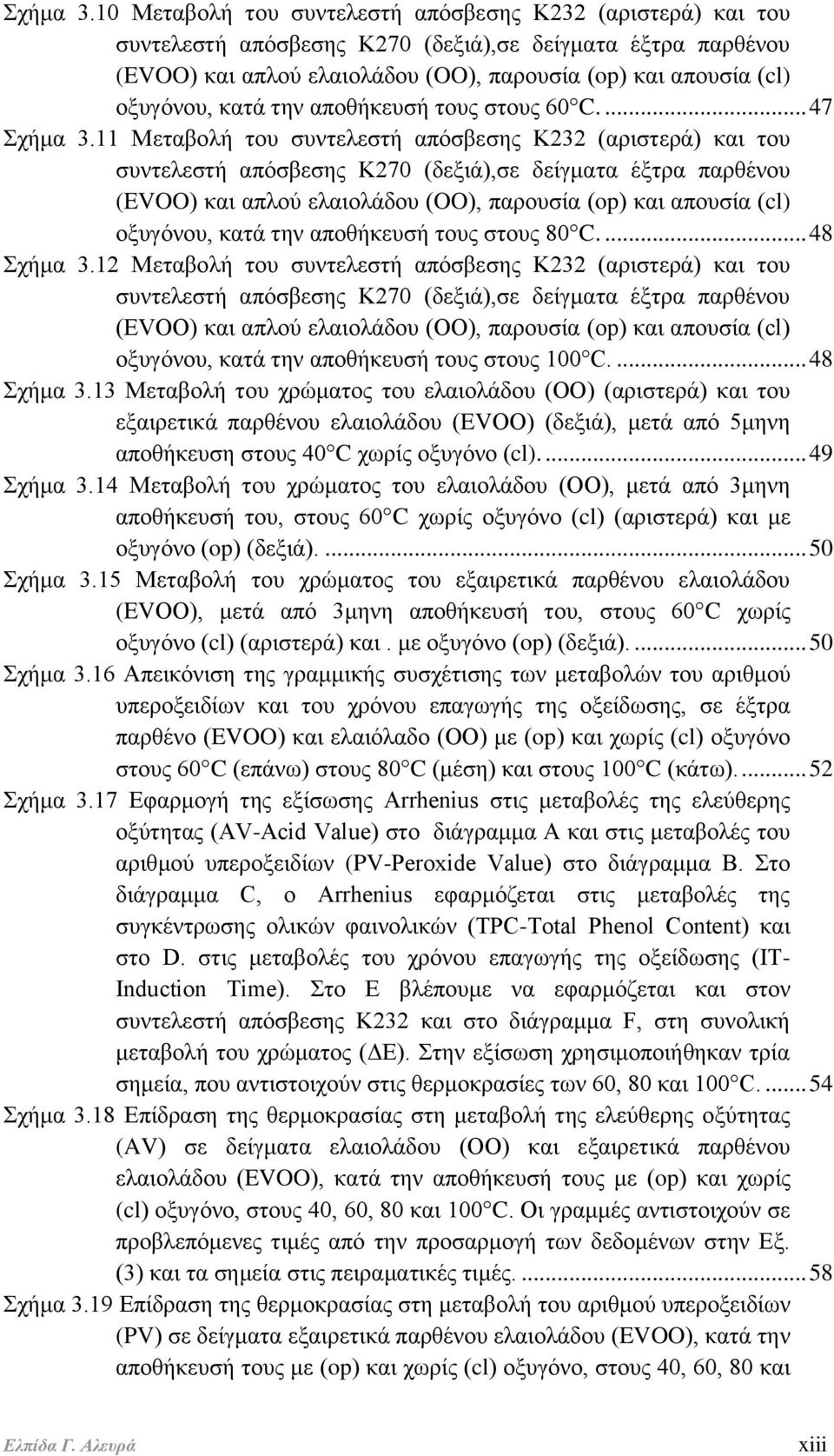 κατά την αποθήκευσή τους στους 60 C.