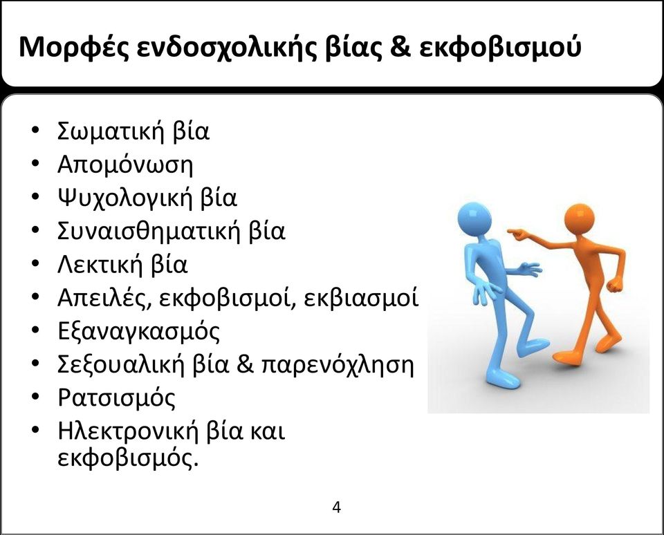 Απειλές, εκφοβισμοί, εκβιασμοί Εξαναγκασμός Σεξουαλική