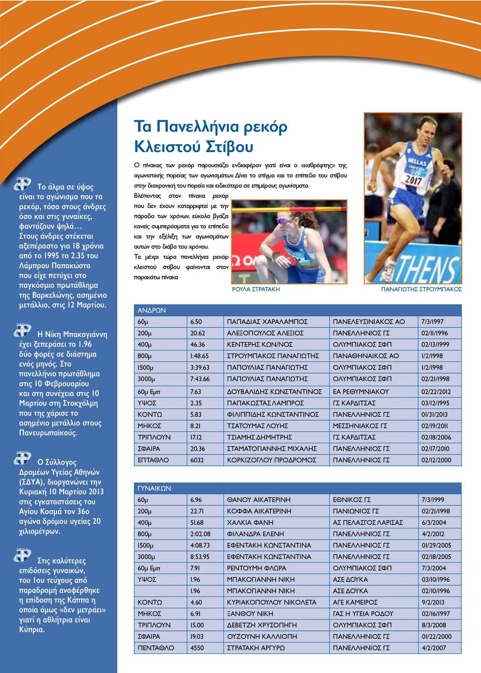 Στο πανελλήνιο πρωτάθλημα στις 10 Φεβρουαρίου και στη συνέχεια στις 10 Μαρτίου στη Στοκχόλμη που της χάρισε το ασημένιο μετάλλιο στους Πανευρωπαϊκούς.