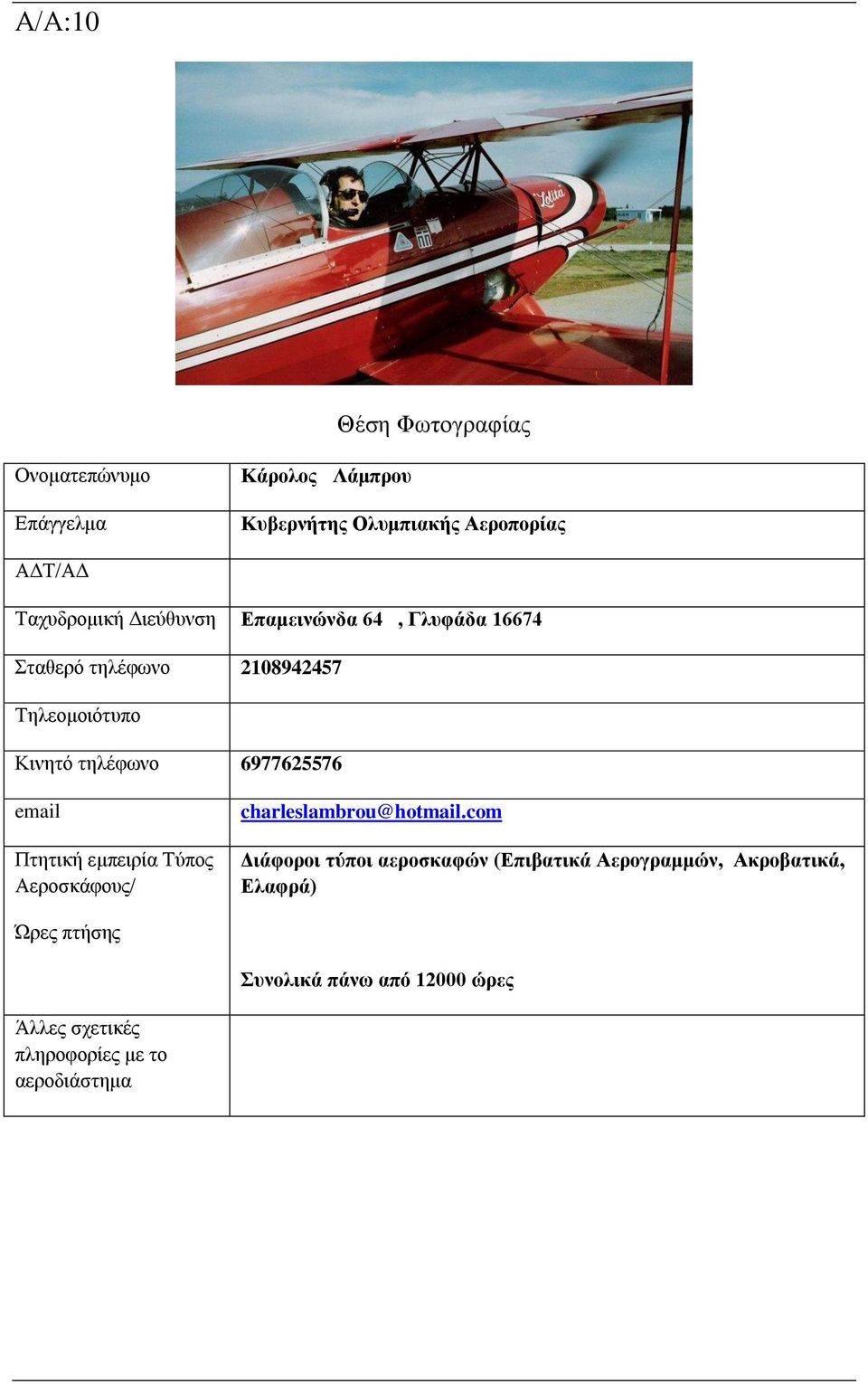 Κινηηό ηηλέθωνο 6977625576 charleslambrou@hotmail.
