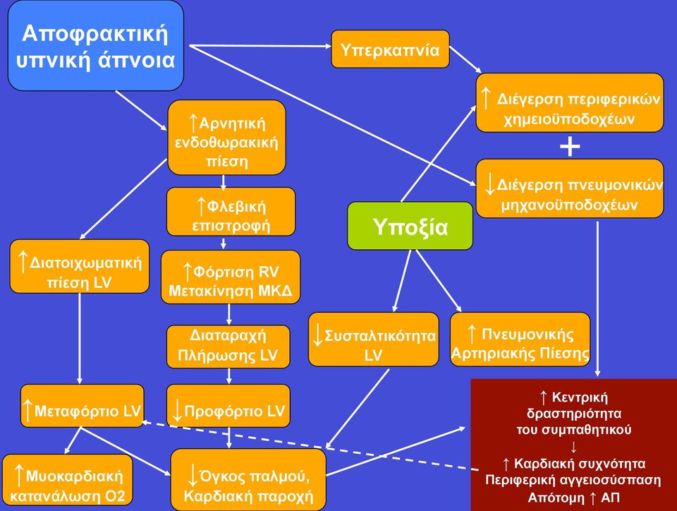 Πλήρωσης LV Συσταλτικότητα LV Πνευµονικής Αρτηριακής Πίεσης Μεταφόρτιο LV Μυοκαρδιακή κατανάλωση Ο2 Προφόρτιο LV