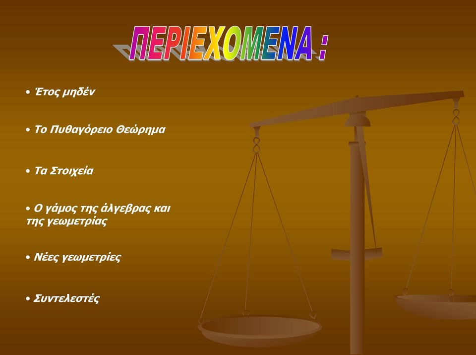 της άλγεβρας και της