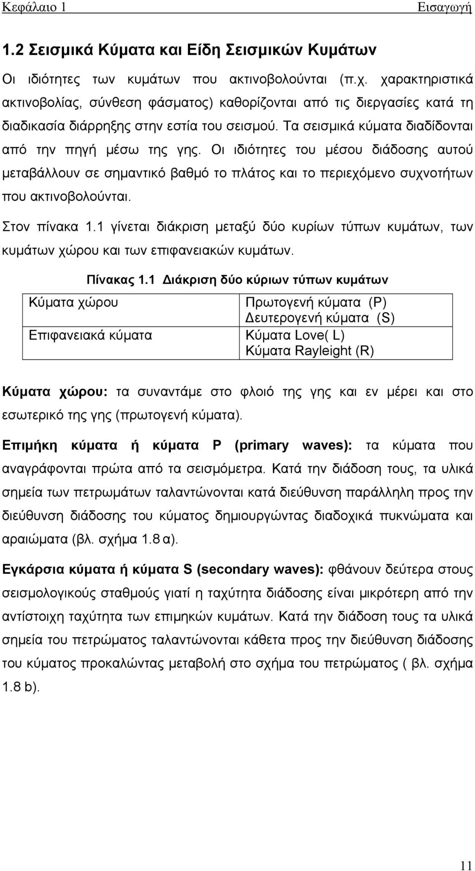 Οι ιδιότητες του μέσου διάδοσης αυτού μεταβάλλουν σε σημαντικό βαθμό το πλάτος και το περιεχόμενο συχνοτήτων που ακτινοβολούνται. Στον πίνακα 1.