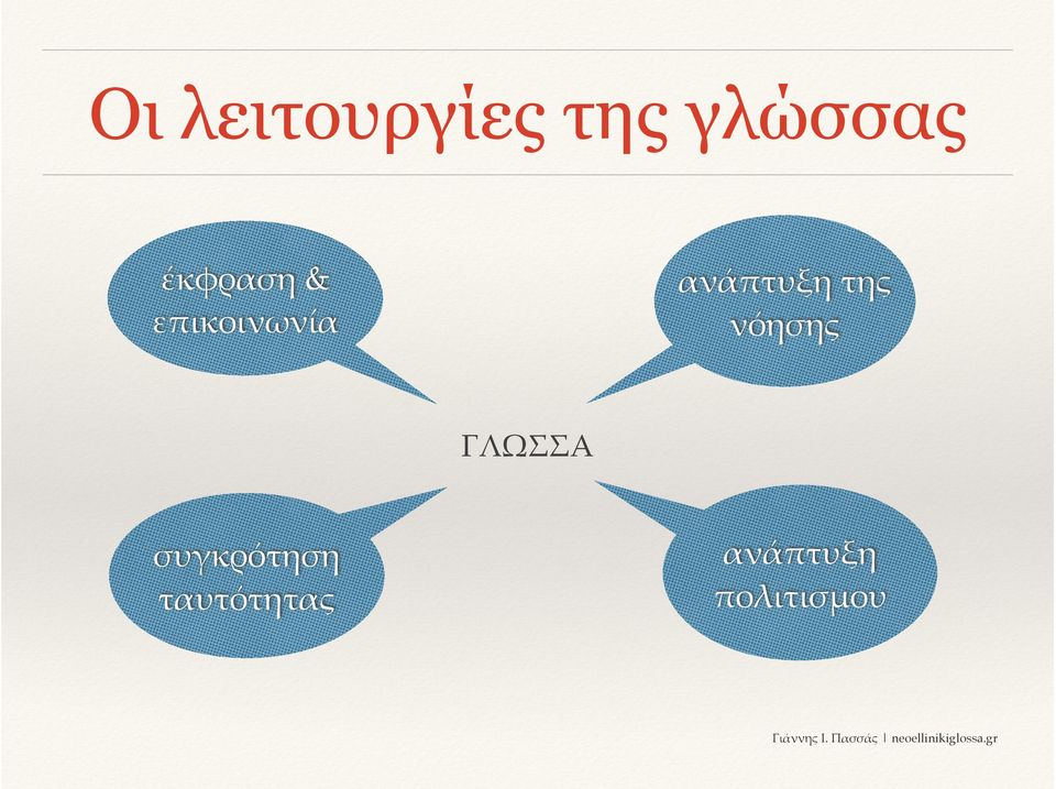 ανά<τυξη της νόησης ΓΛKΣΣΑ