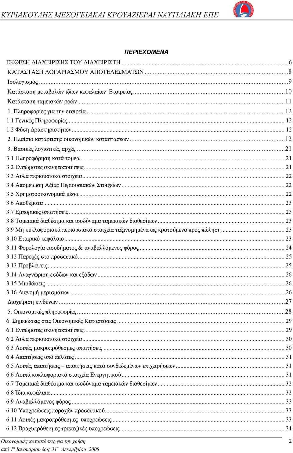 1 Πληροφόρηση κατά τομέα... 21 3.2 Ενσώματες ακινητοποιήσεις... 21 3.3 Άυλα περιουσιακά στοιχεία... 22 3.4 Απομείωση Αξίας Περιουσιακών Στοιχείων... 22 3.5 Χρηματοοικονομικά μέσα... 22 3.6 Αποθέματα.