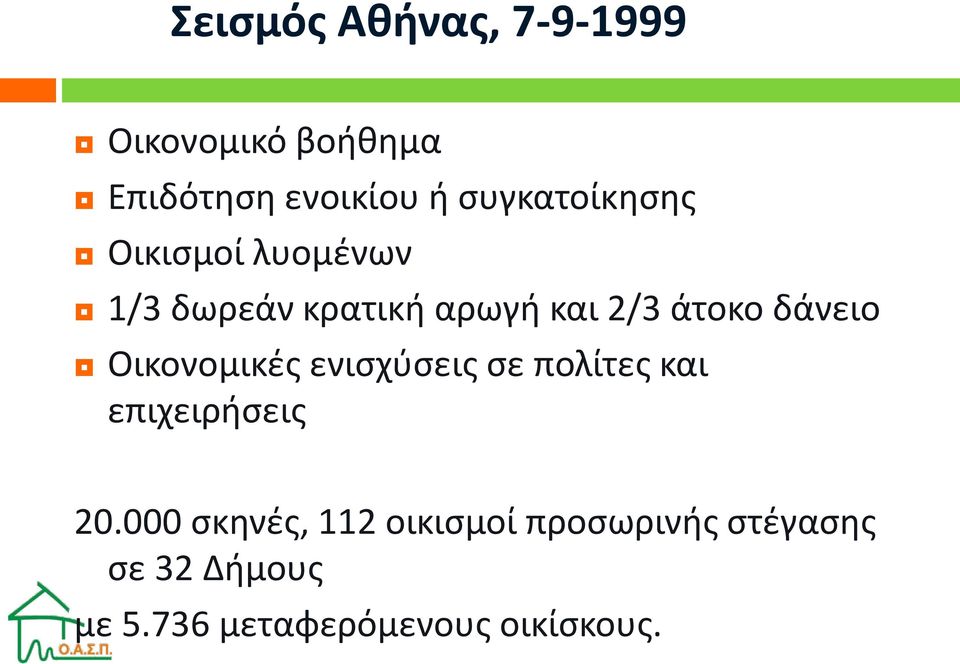 δάνειο Οικονομικές ενισχύσεις σε πολίτες και επιχειρήσεις 20.