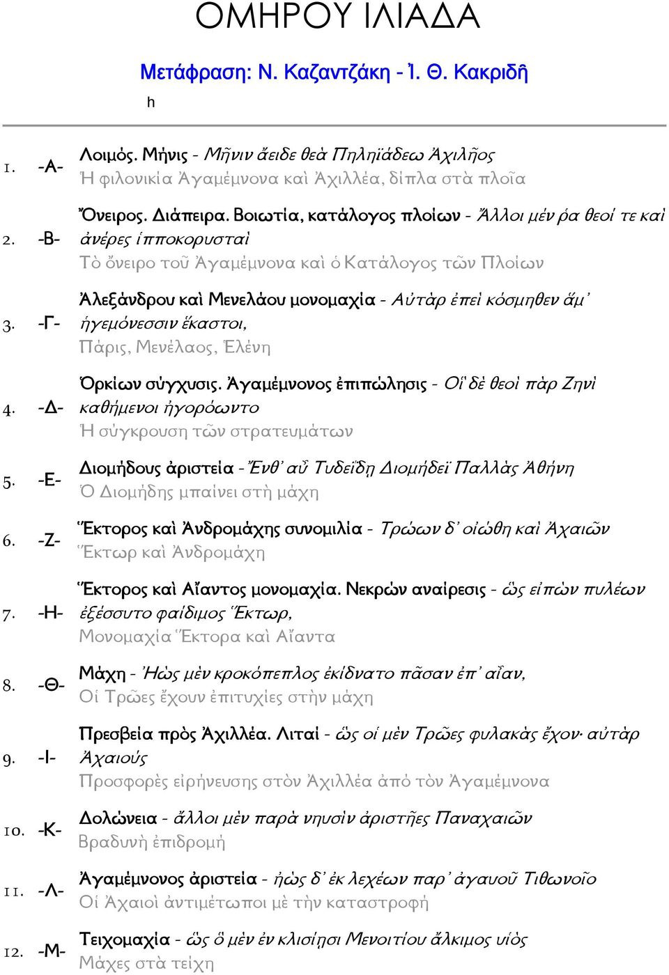 Βοιωτία, κατάλογος πλοίων - Ἄλλοι μέν ῥα θεοί τε καὶ ἀνέρες ἱπποκορυσταὶ Τὸ ὄνειρο τοῦ Ἀγαμέμνονα καὶ ὁ Κατάλογος τῶν Πλοίων Ἀλεξάνδρου καὶ Μενελάου μονομαχία - Αὐτὰρ ἐπεὶ κόσμηθεν ἅμ ἡγεμόνεσσιν
