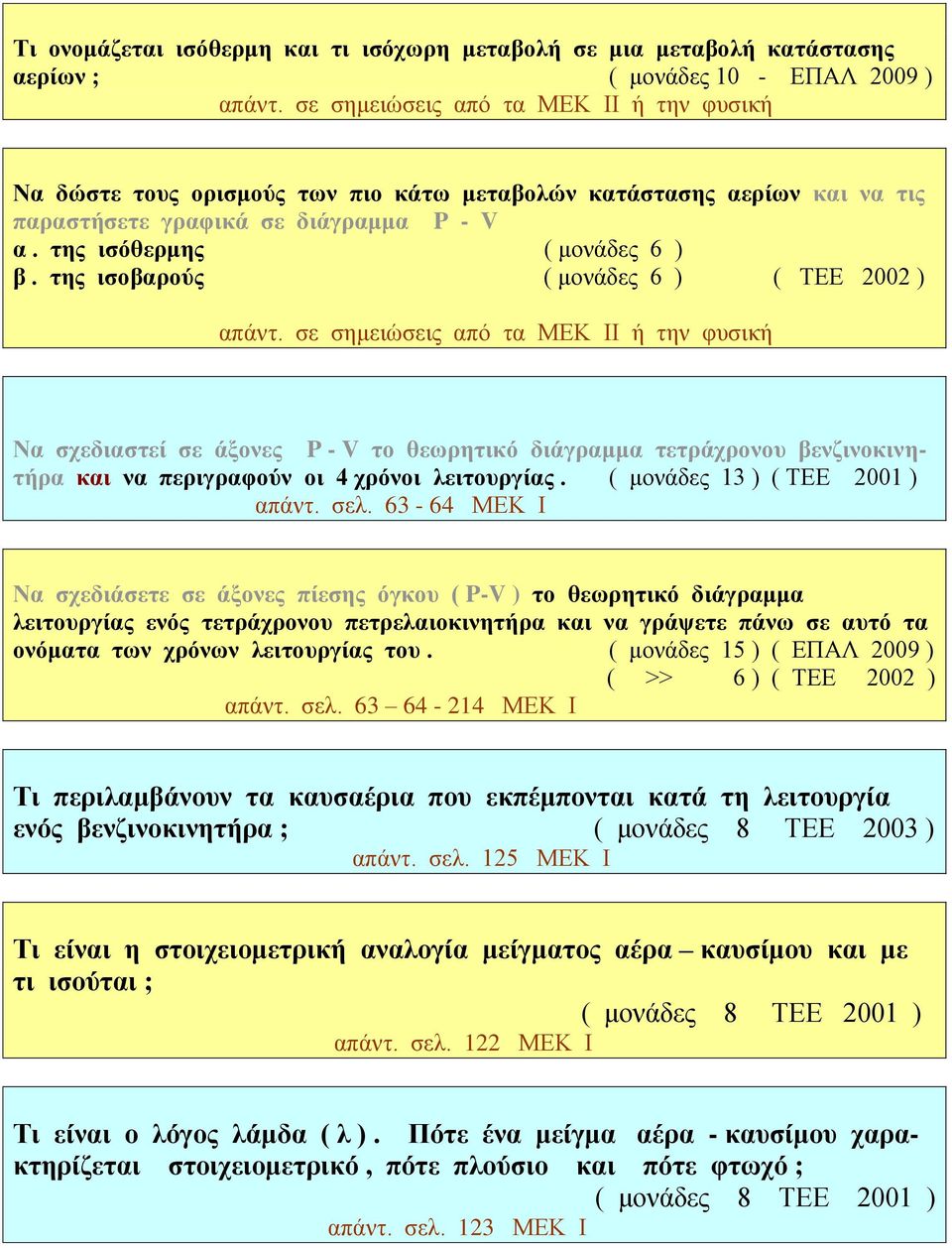 της ισοβαρούς ( μονάδες 6 ) ( ΤΕΕ 2002 ) απάντ.