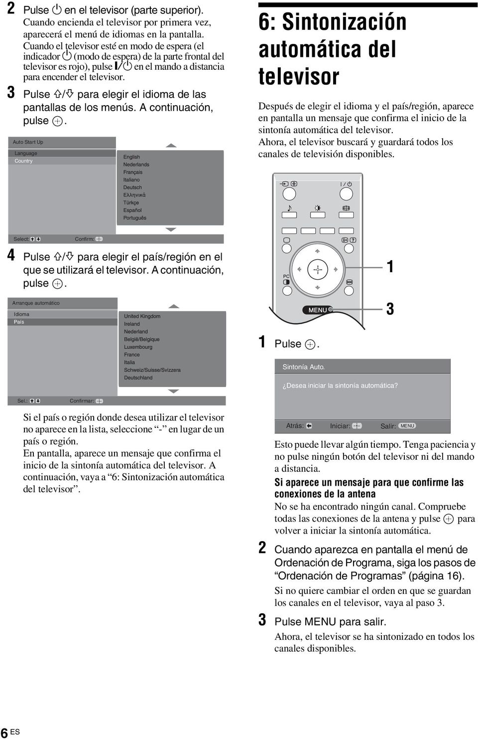 3 Pulse F/f para elegir el idioma de las pantallas de los menús. A continuación, pulse.